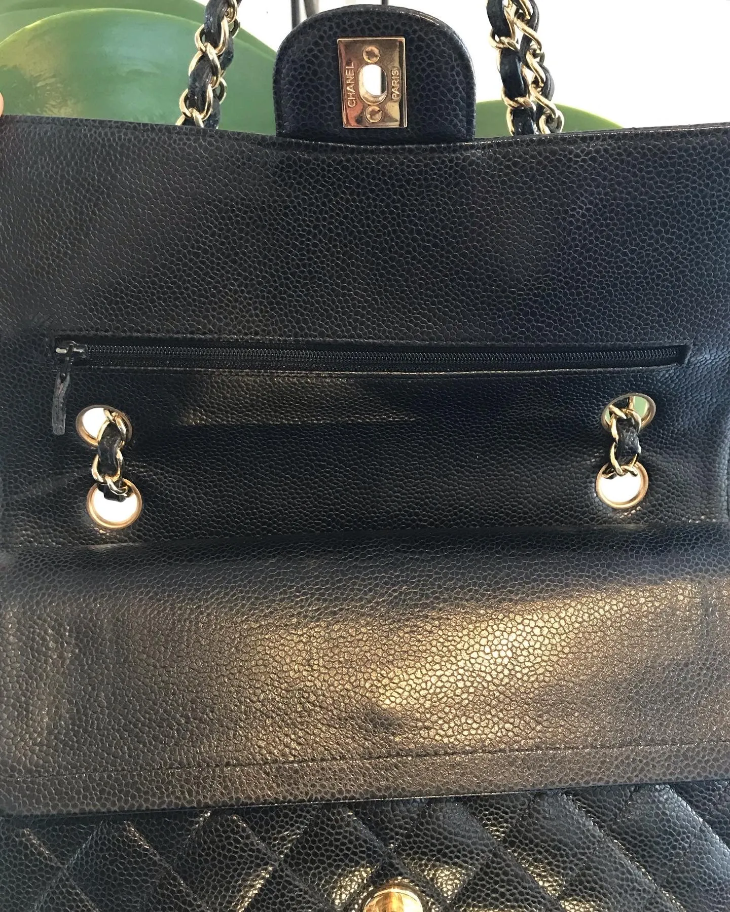 CHANEL Classic Medium Double Flap in Caviar Leather