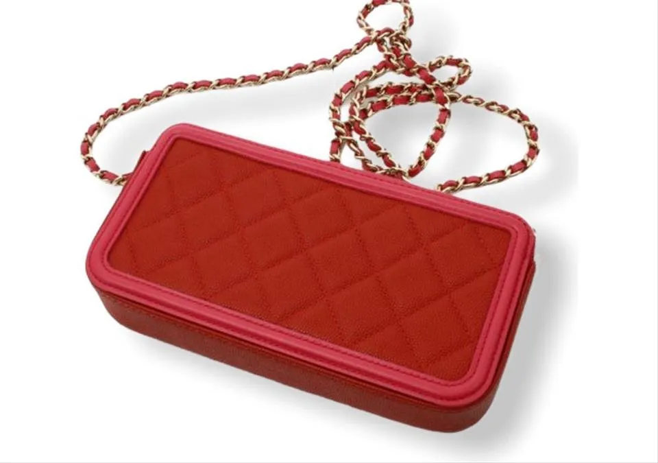CHANEL FILIGREE CAVIAR LAMBSKIN CROSSBODY CHAIN BAG