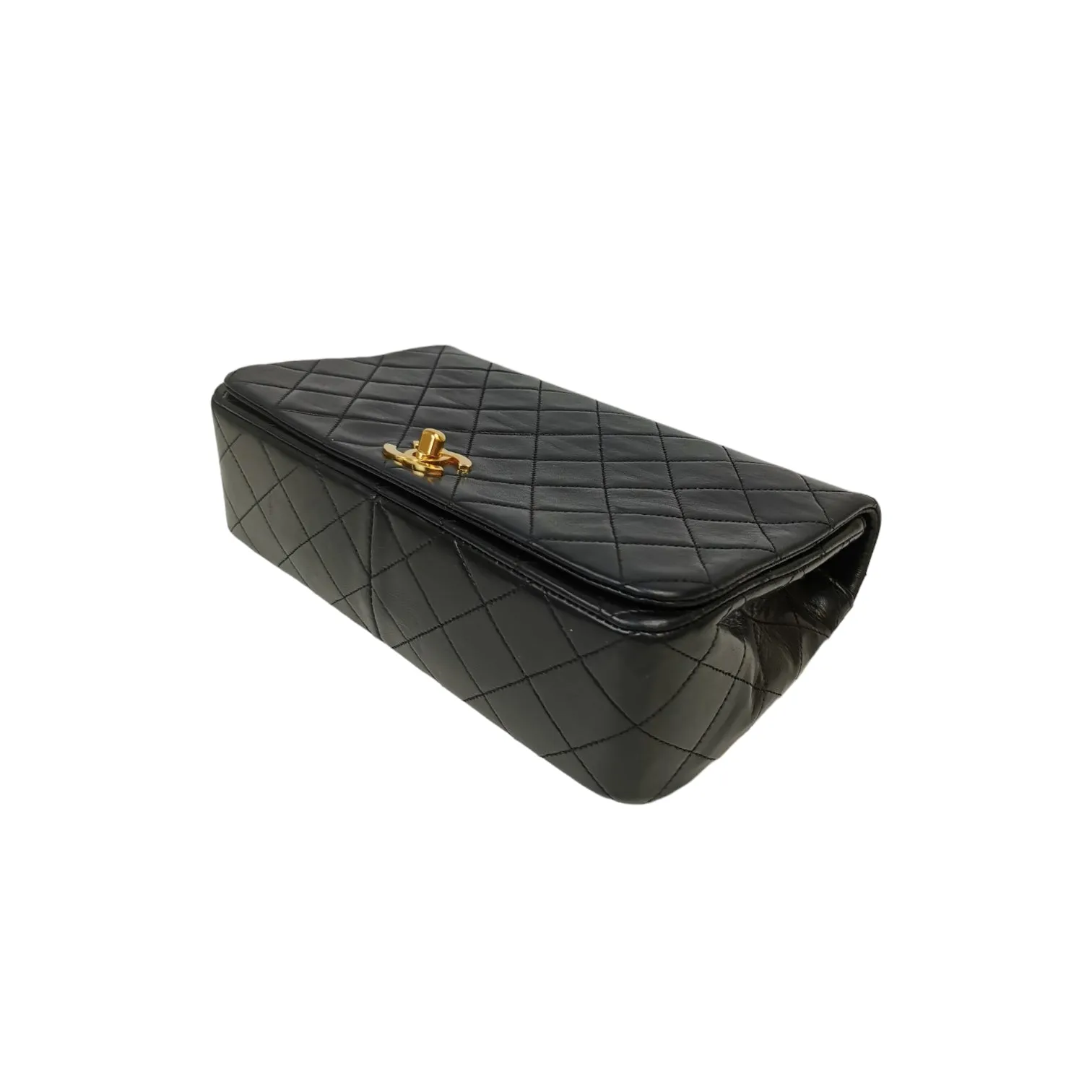 Chanel Full Flap Bag Black Lambskin Gold