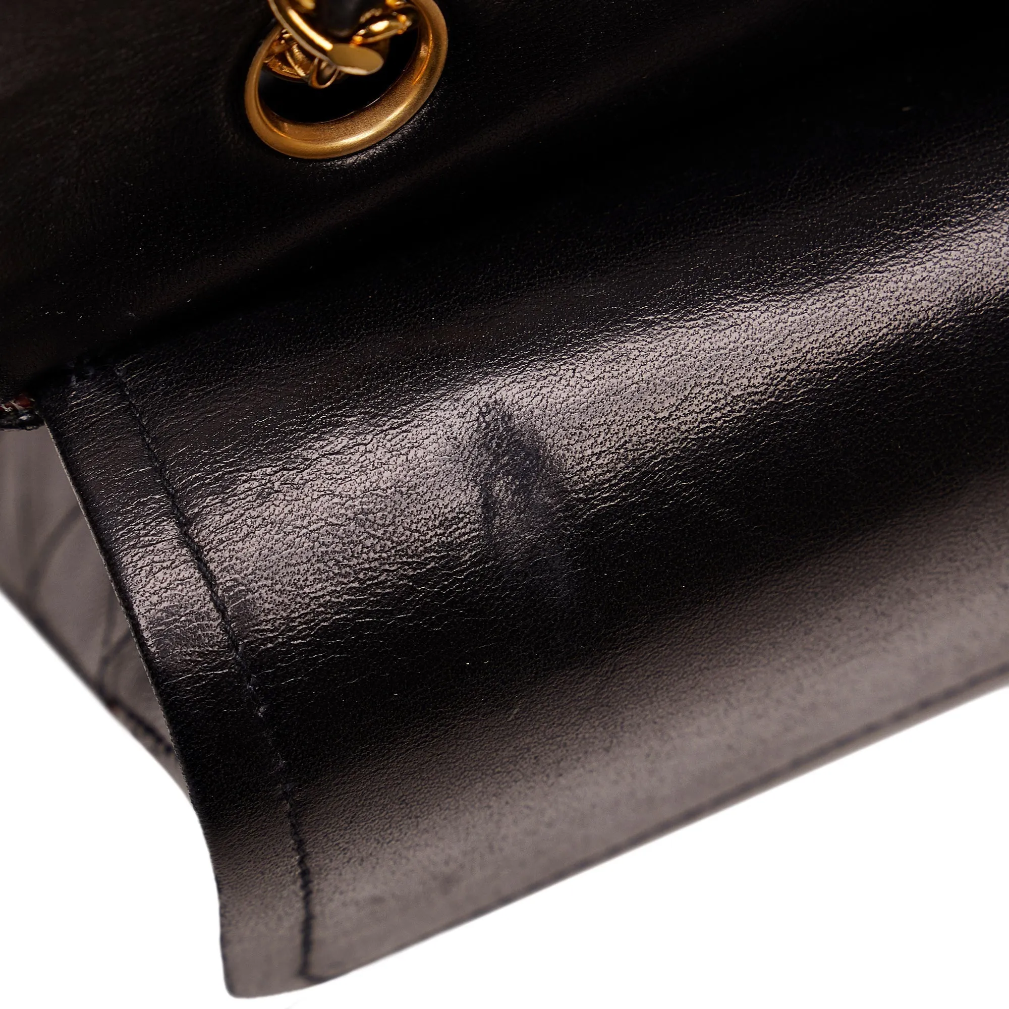 CHANEL Medium Tall Classic Lambskin Double Flap Shoulder Bag
