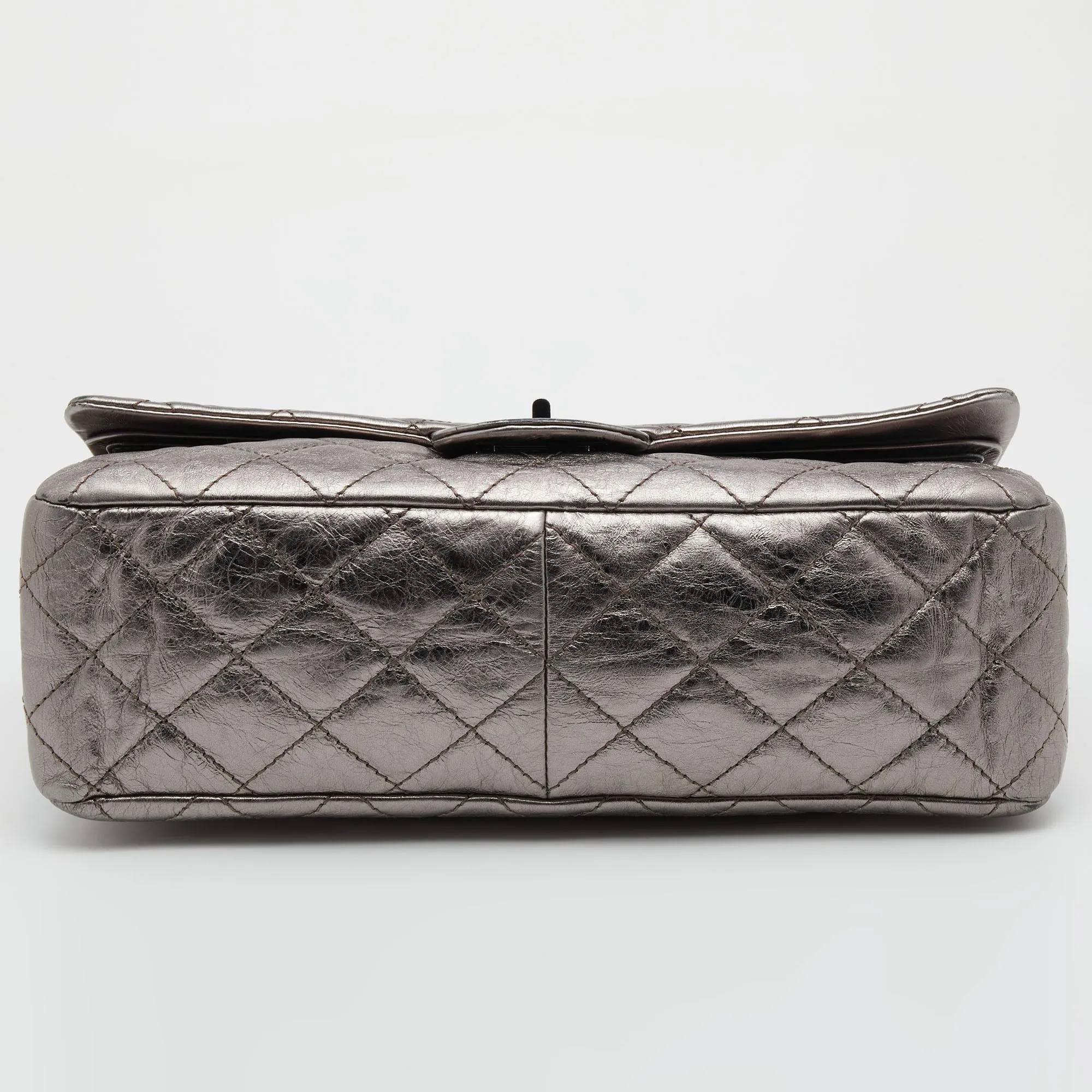Chanel Metallic Quilted Aged Leather Reissue 2.55 Classic 227 Flap Bag