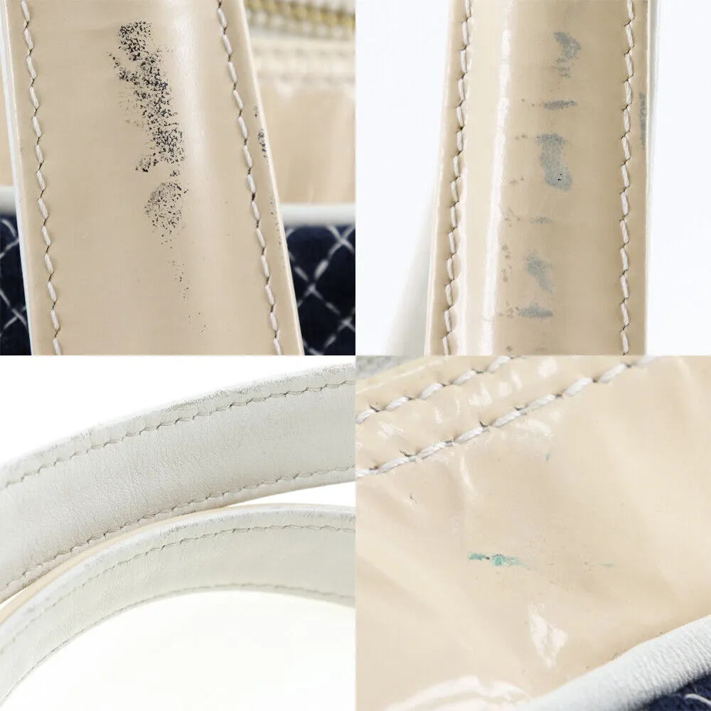 Chanel Mini Boston Bag Navy / Ivory