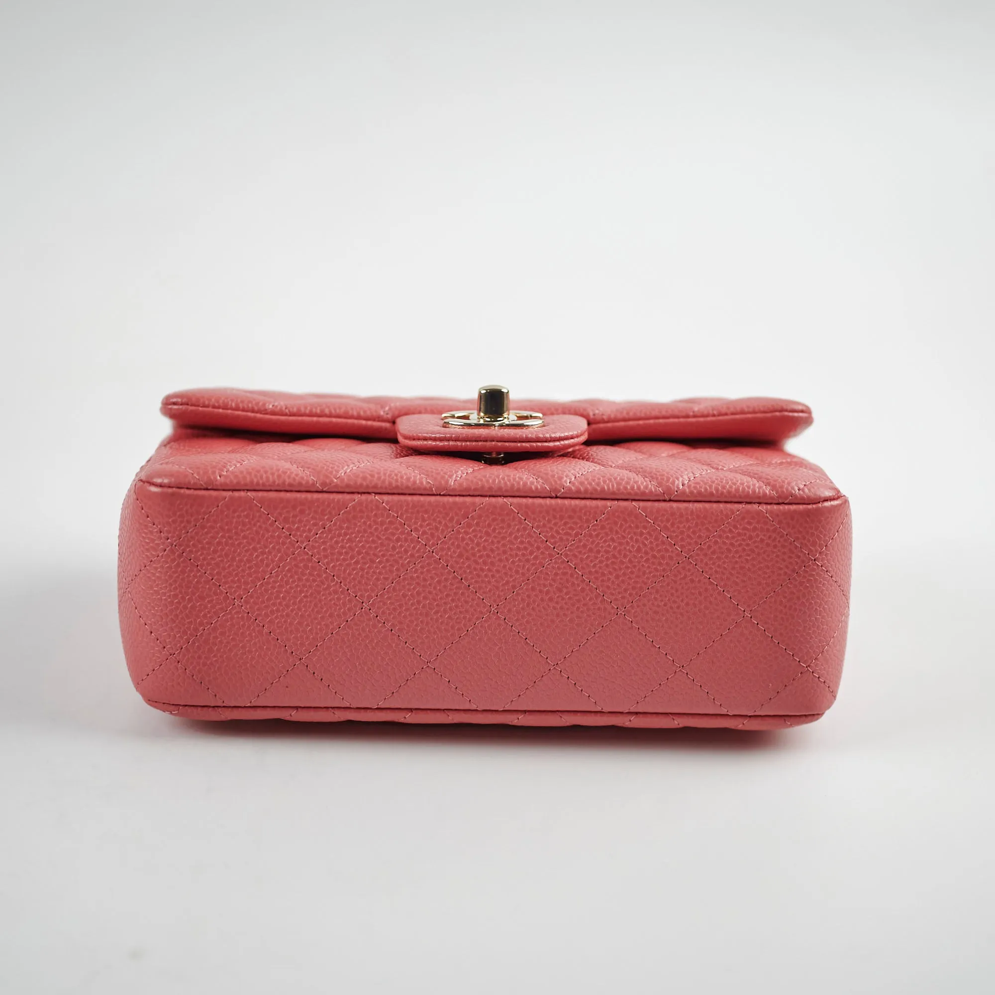 Chanel Pearly Pink Rectangular Mini Caviar 25 Series