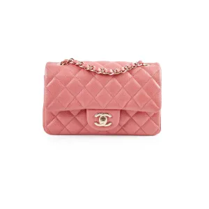 Chanel Pearly Pink Rectangular Mini Caviar 25 Series