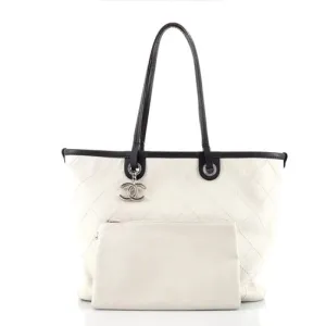 CHANEL QUILTED CAVIAR FEVER TOTE BAG