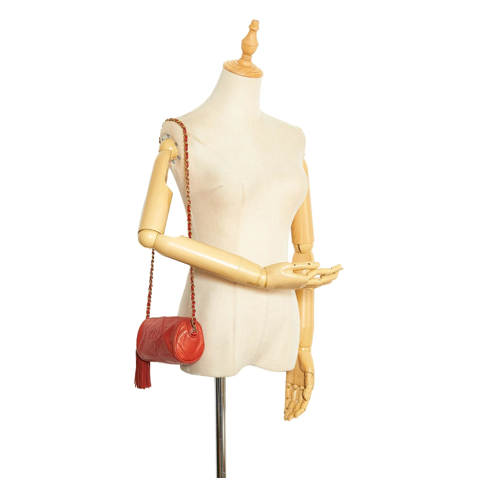 Chanel Timeless Crossbody Bag Coral Orange Lambskin Gold