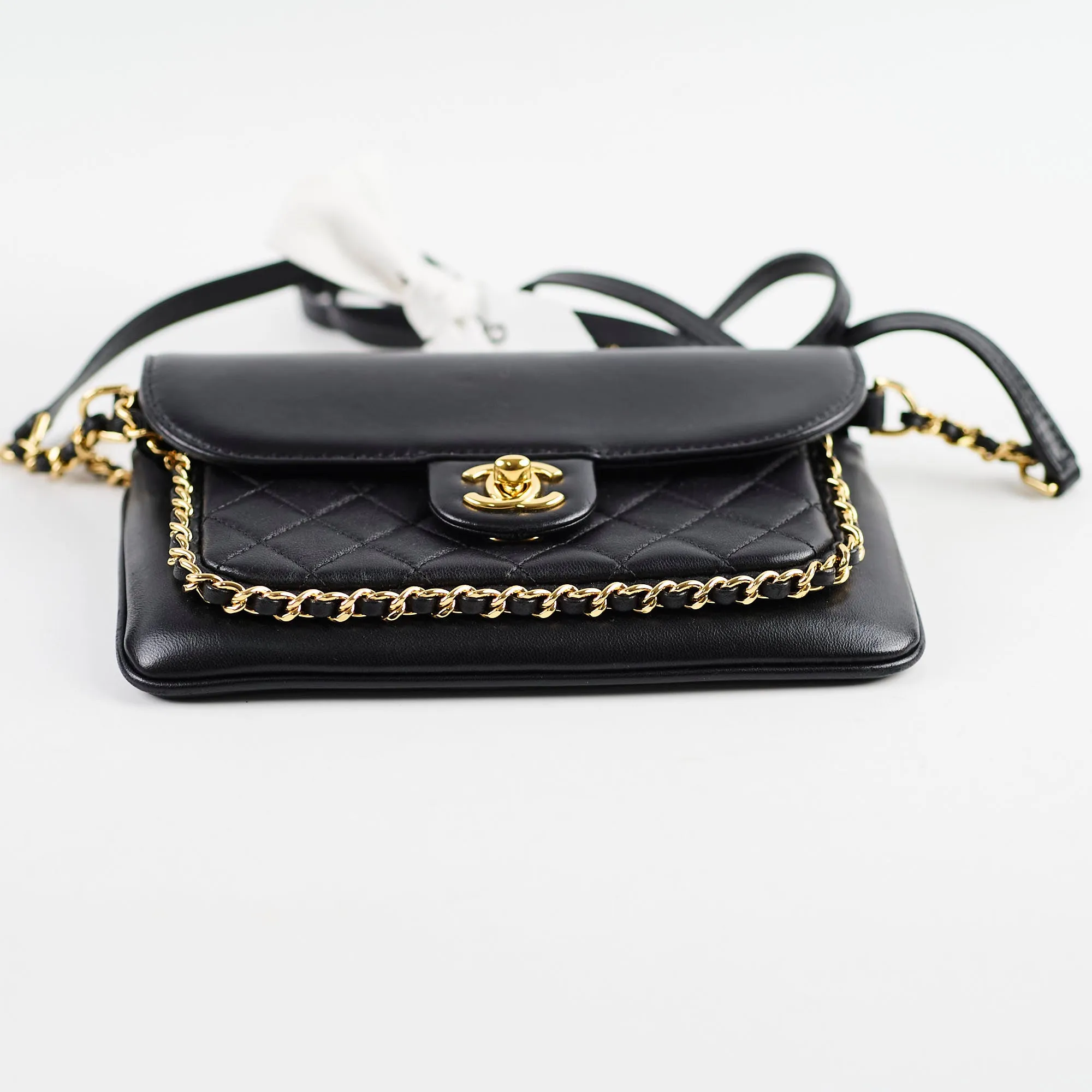 Chanel Unchained Flap Crossbody Bag Black