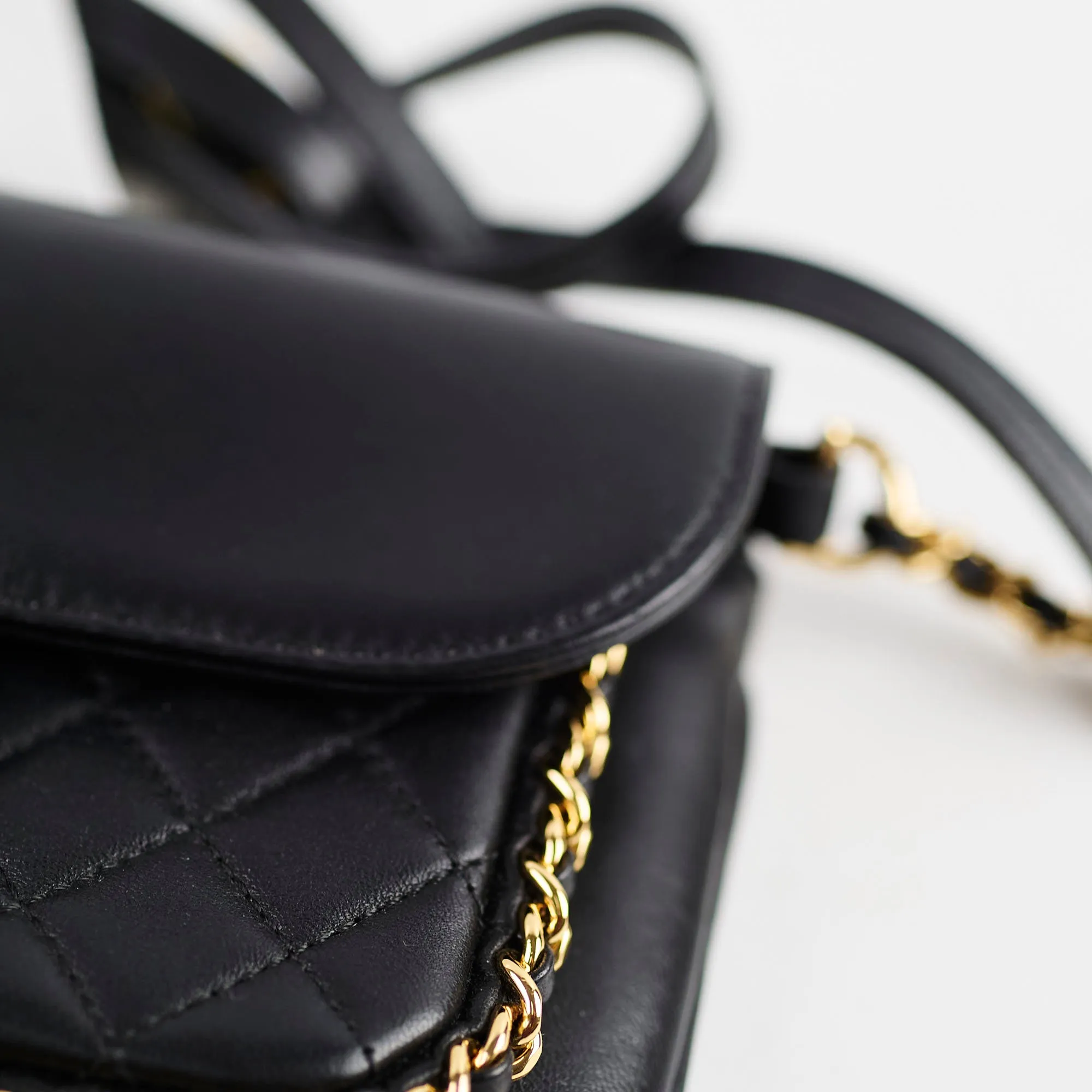 Chanel Unchained Flap Crossbody Bag Black