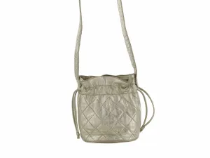 Chanel Vintage Gold Lambskin Small Drawstring bag - AWC1252