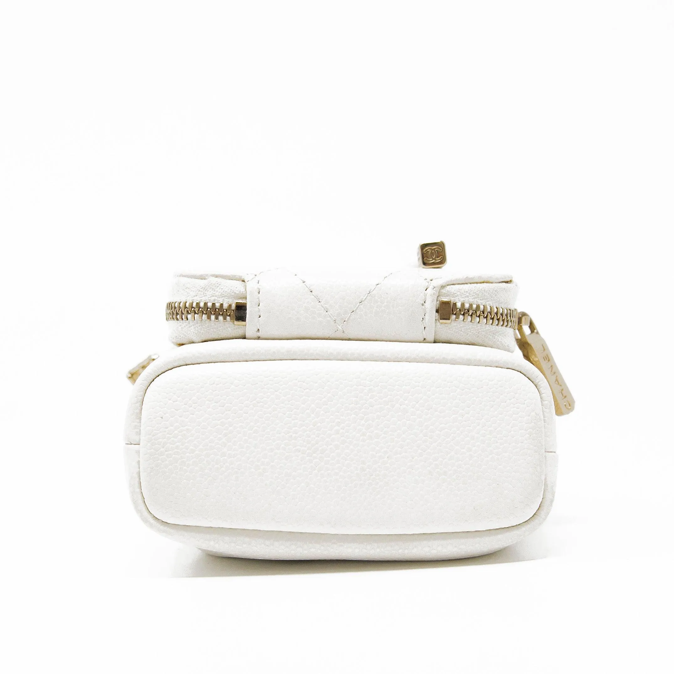 Chanel White Mini Pocket Bucket Bag