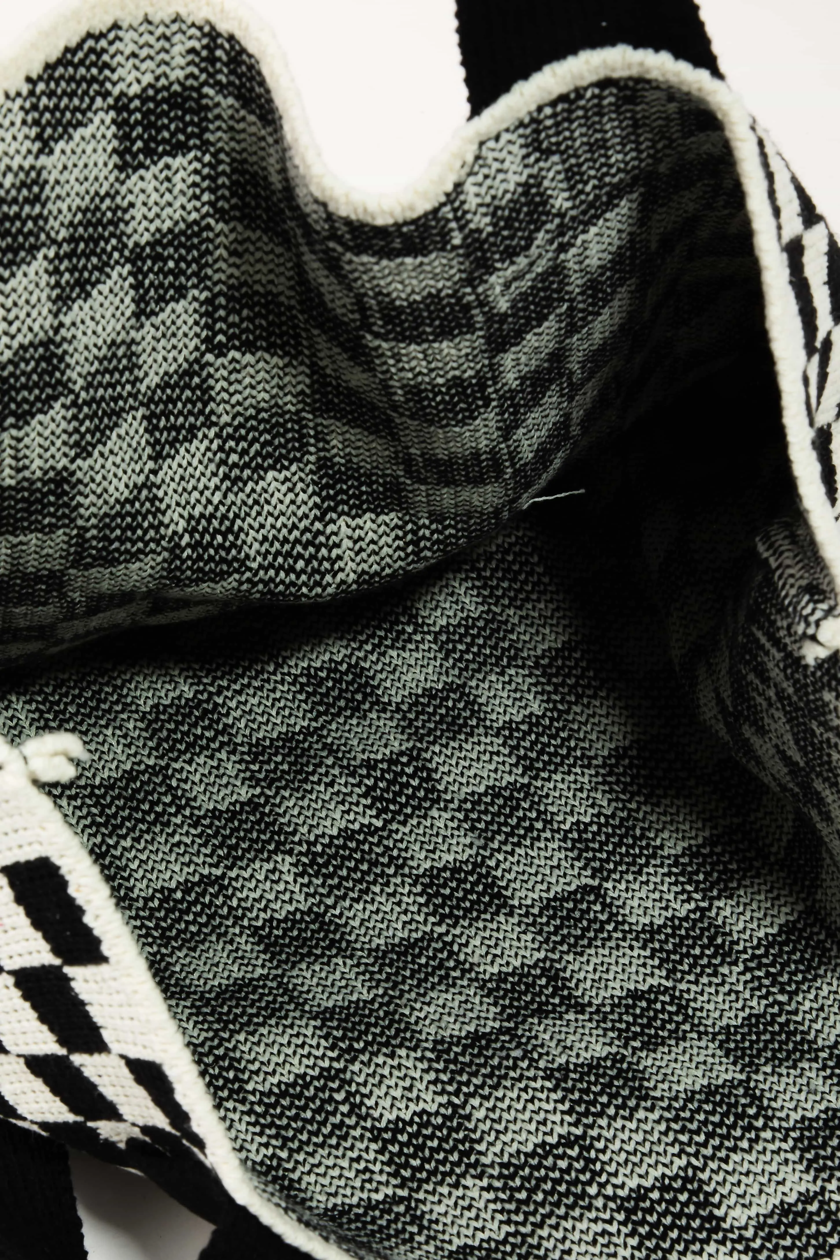 Checkered Pattern Oversized Tote Bag