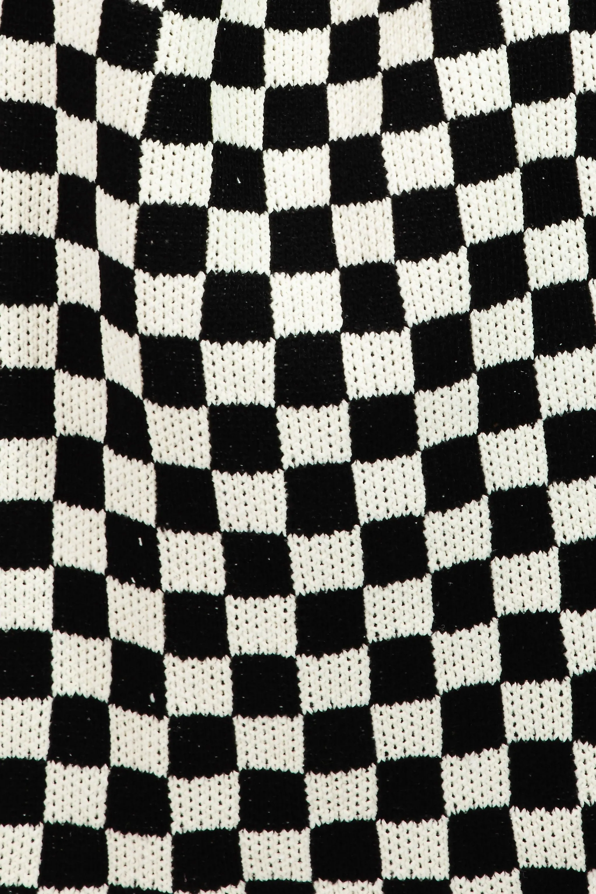 Checkered Pattern Oversized Tote Bag