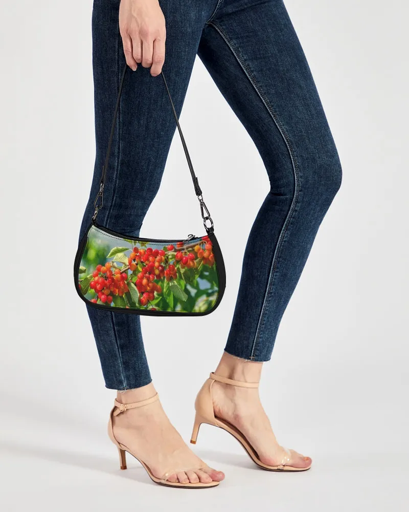 Cherry Capital Dual Shoulder & Wristlet Canvas Pouch