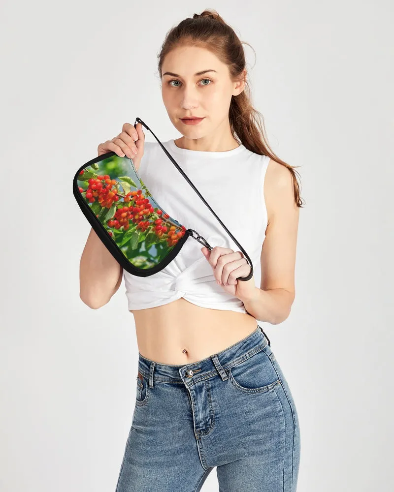 Cherry Capital Dual Shoulder & Wristlet Canvas Pouch