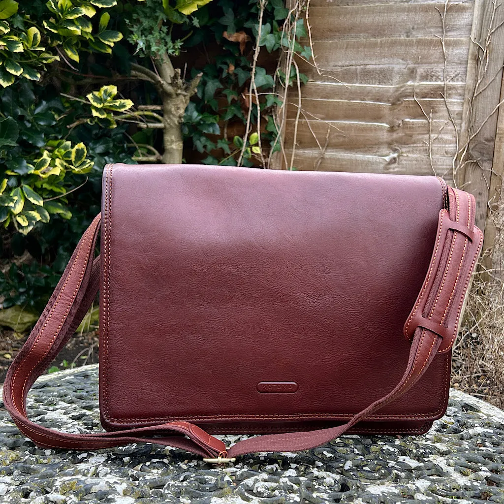 Chestnut Messenger Italian Leather Bag