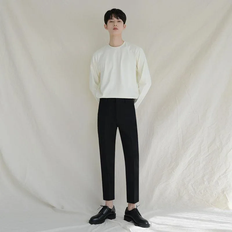 Chicmy-Korean style, Korean men's outfit, minimalist style, street fashion CROPPED PANTS