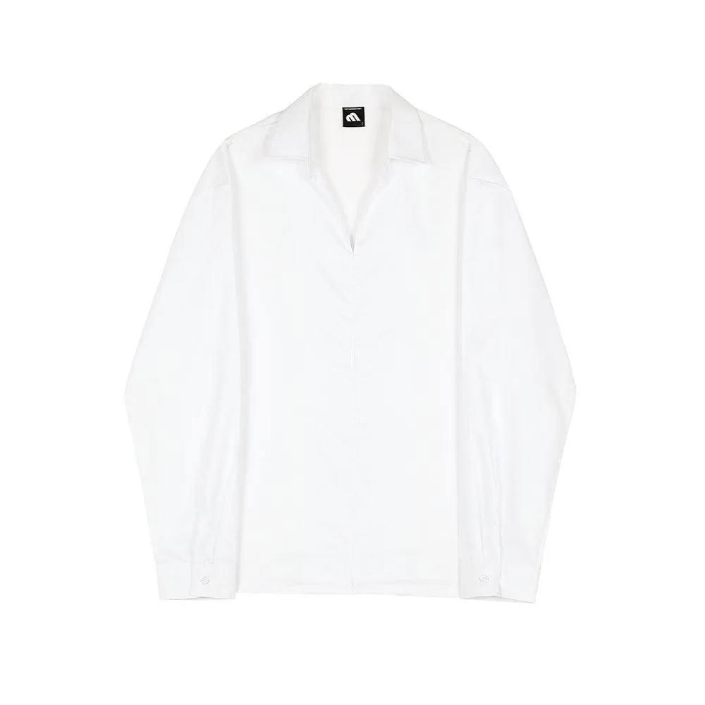 Chicmy-Korean style, Korean men's outfit, minimalist style, street fashion No. 2564 V-NECK COLLAR SHI