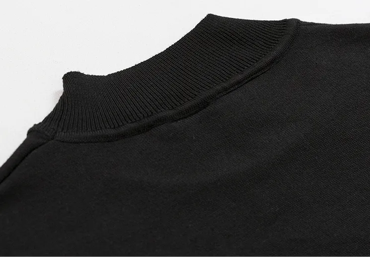 Chicmy-Korean style, Korean men's outfit, minimalist style, street fashion No. 3475 KNITTED HALF-TULENECK SWEATER