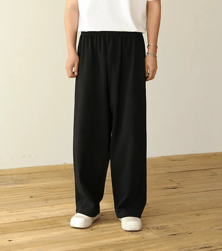Chicmy-Korean style, Korean men's outfit, minimalist style, street fashion No. 4281 WIDE SWEATPANTS