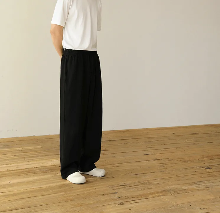 Chicmy-Korean style, Korean men's outfit, minimalist style, street fashion No. 4281 WIDE SWEATPANTS