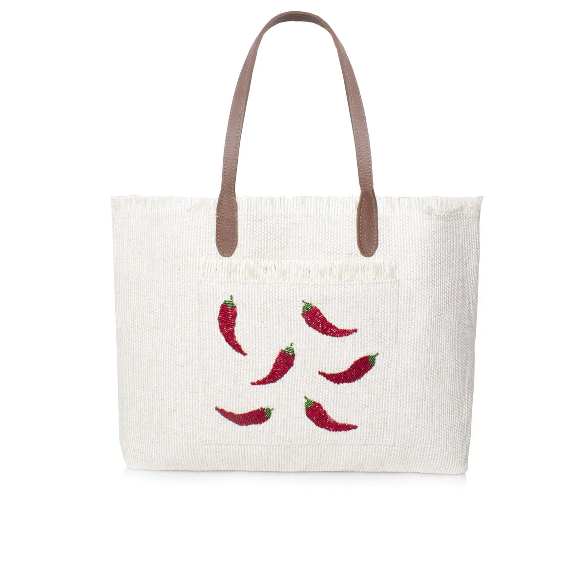 CHILI ON WHITE TRAVEL BAG