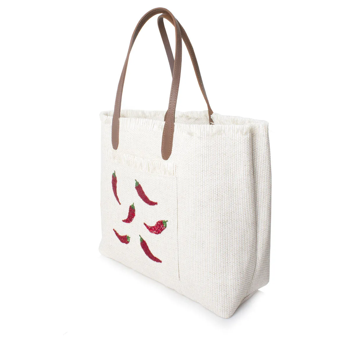 CHILI ON WHITE TRAVEL BAG