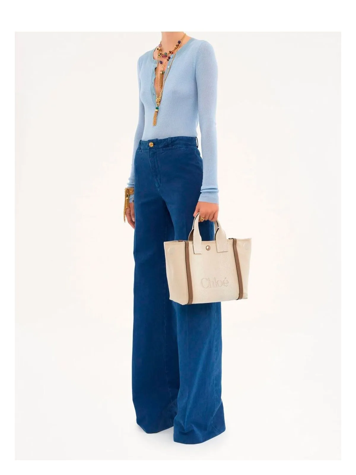 CHLOÉ CARRY SMALL CANVAS TOTE