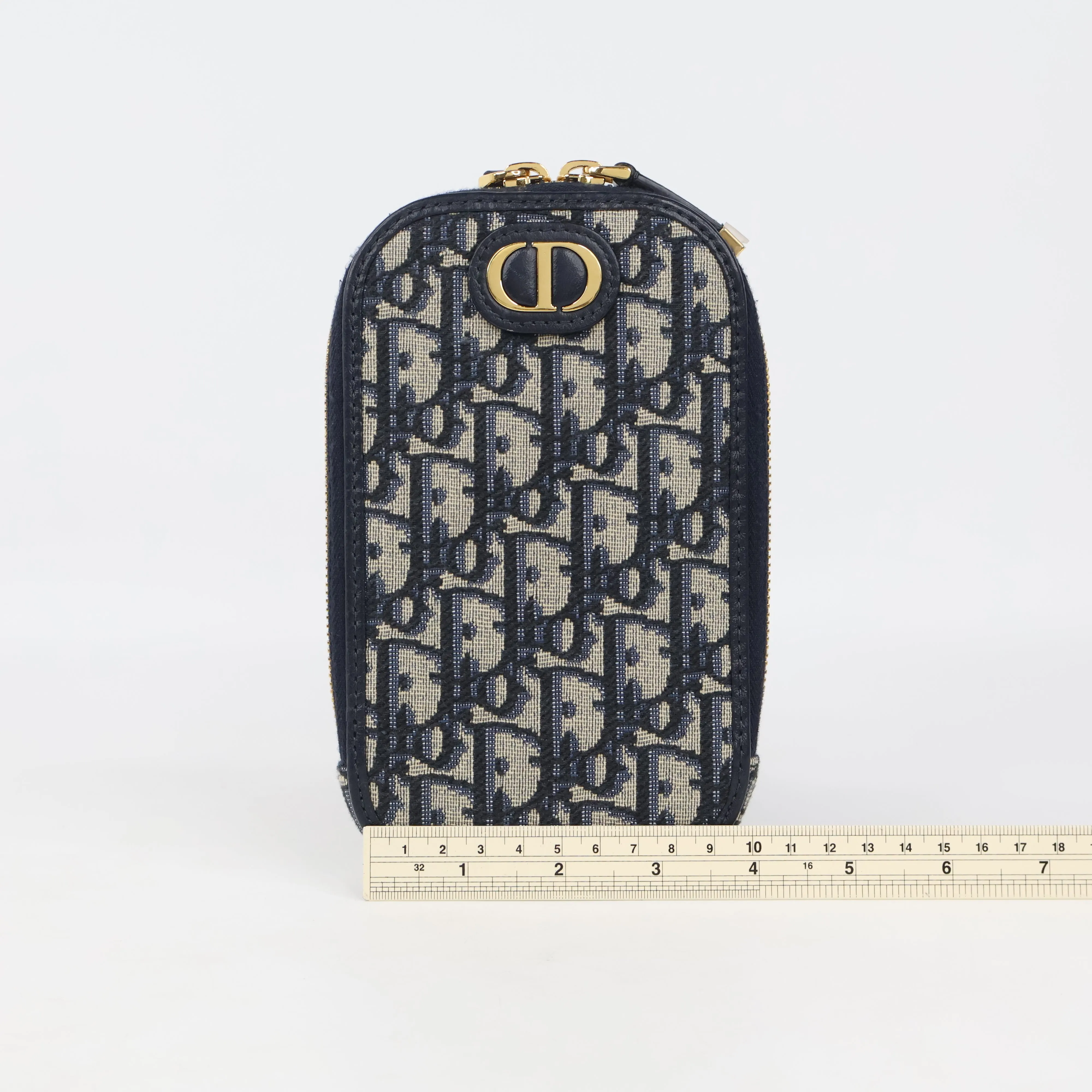 Christian Dior Phone Pouch Oblique Navy