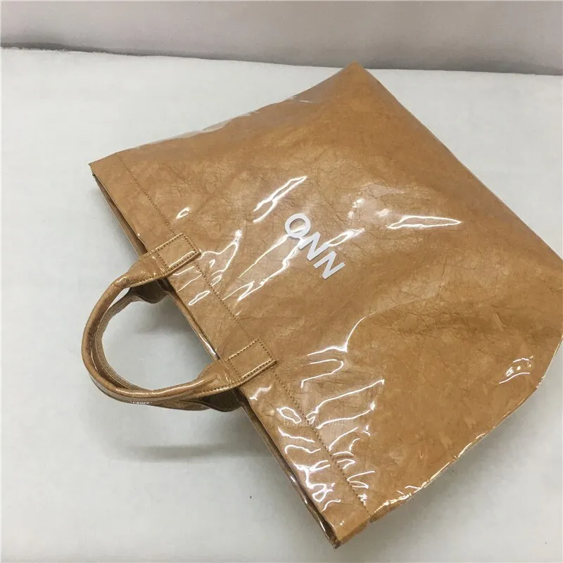 Christmas Gift TOBO Large Capacity Kraft Paper Shopping Bag Versatile Fashion Pvc Casual Waterproof Transparent Portable Unisex Designer Bags
