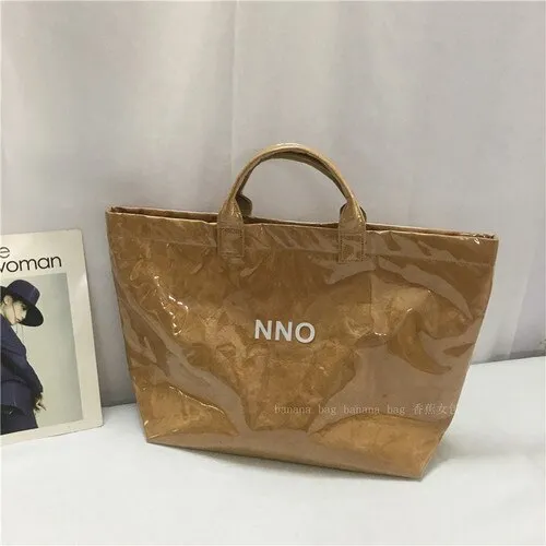 Christmas Gift TOBO Large Capacity Kraft Paper Shopping Bag Versatile Fashion Pvc Casual Waterproof Transparent Portable Unisex Designer Bags