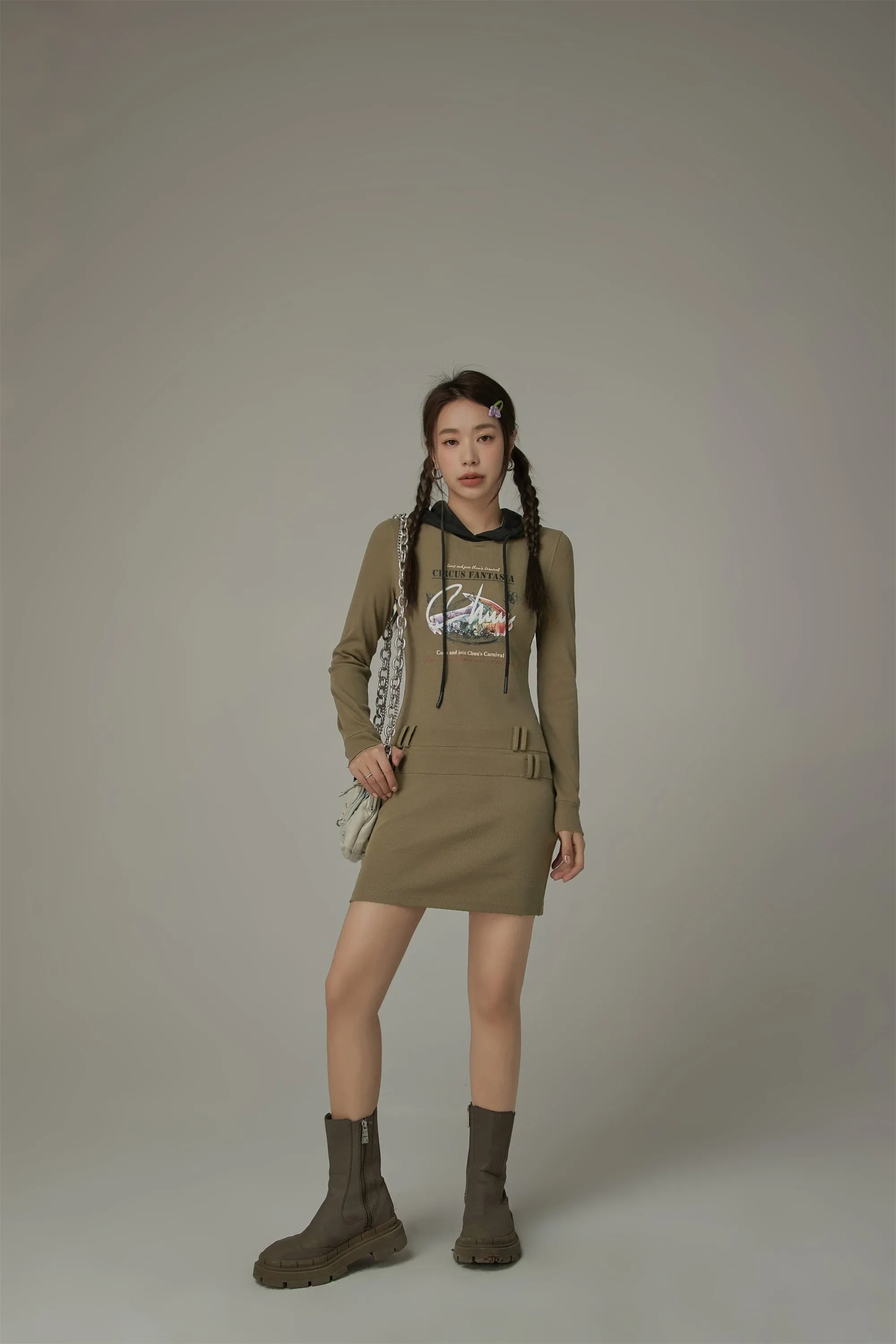 Chuu Circus Mini Hooded Dress