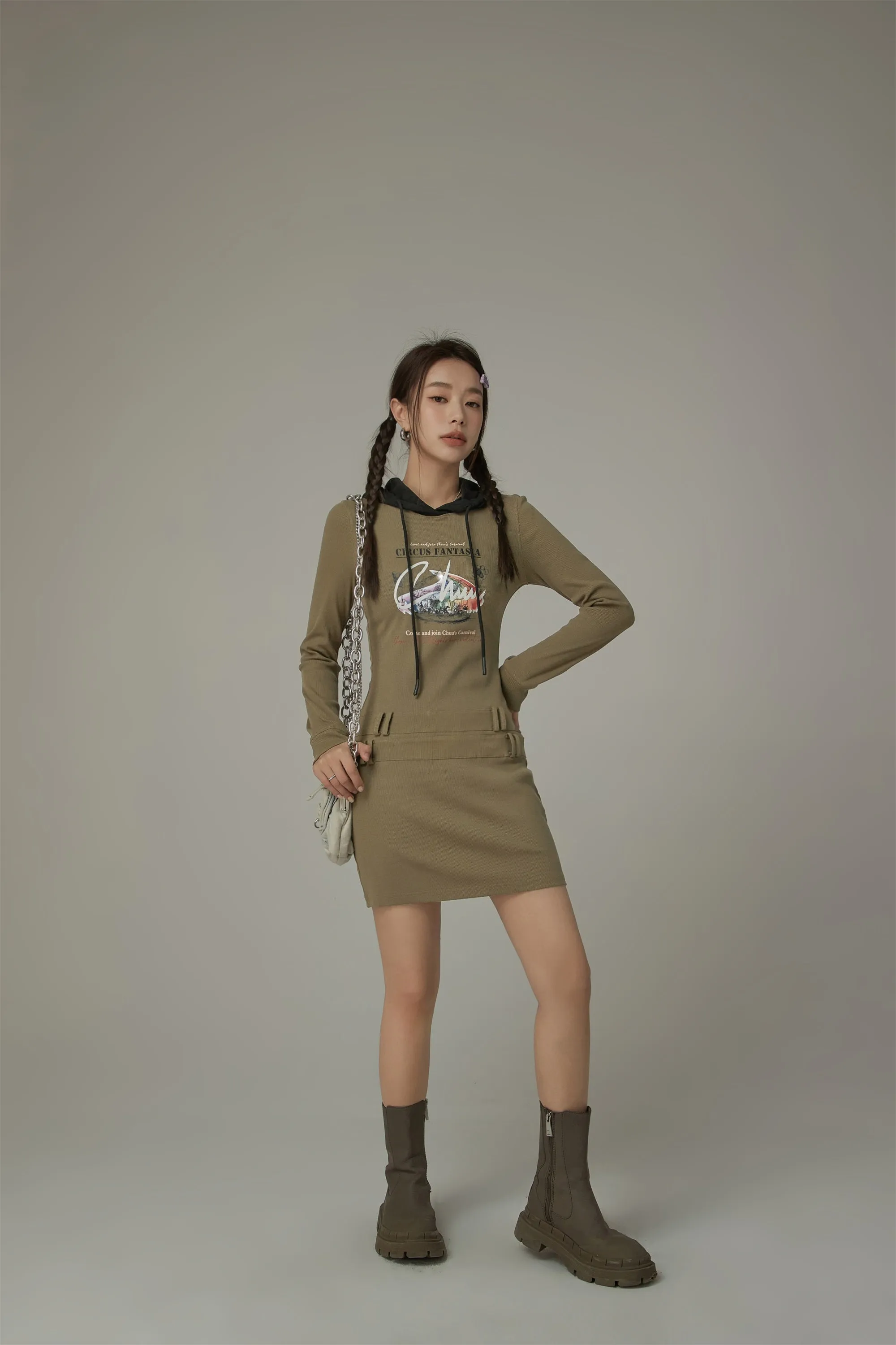 Chuu Circus Mini Hooded Dress