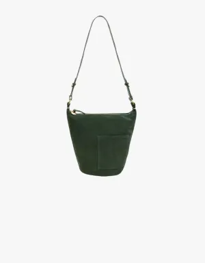 Clare V. Petite Jeanne Bucket Bag in Loden Suede