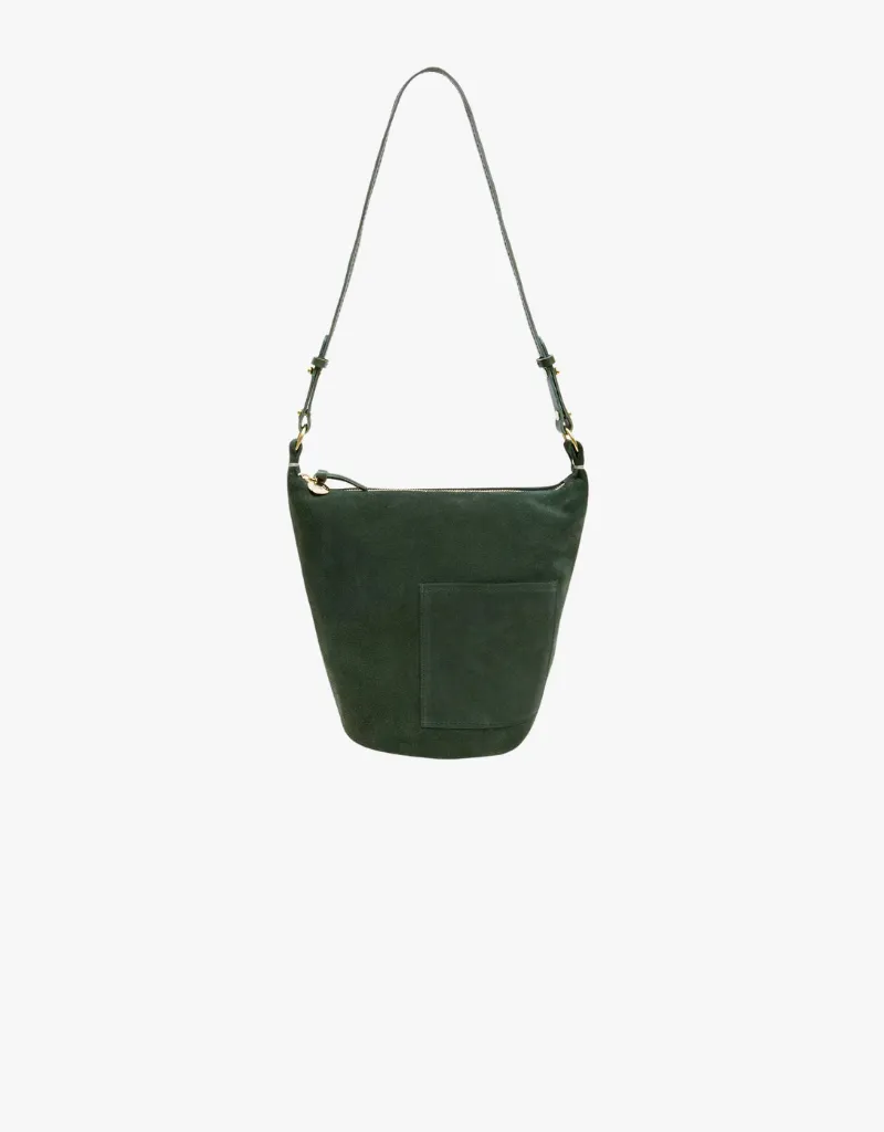 Clare V. Petite Jeanne Bucket Bag in Loden Suede