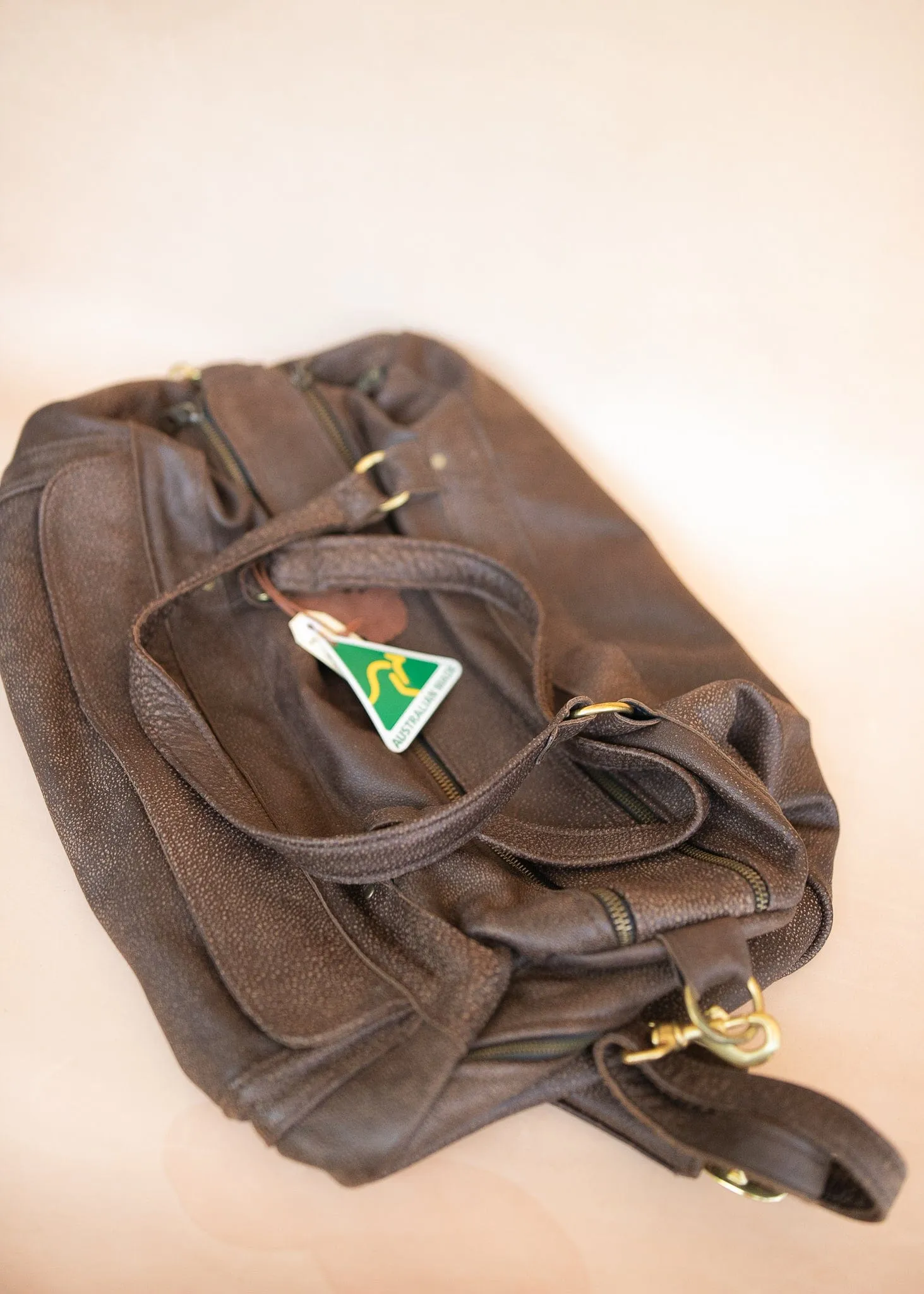 Classic Overnight Travel Bag - Cowhide - Mottle Brown