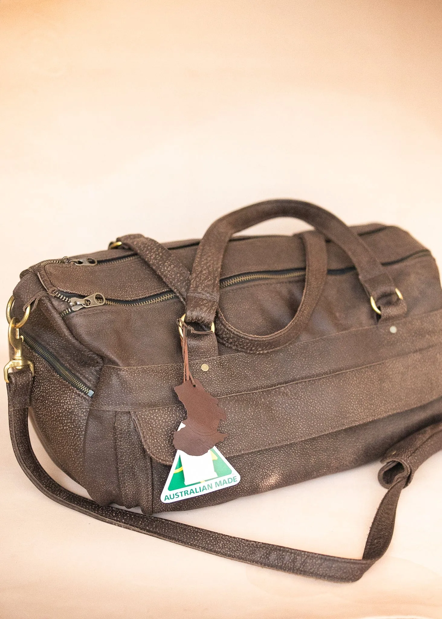 Classic Overnight Travel Bag - Cowhide - Mottle Brown