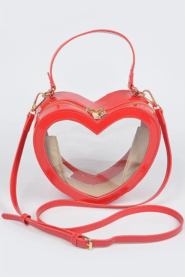Clear Heart Crossbody Bag