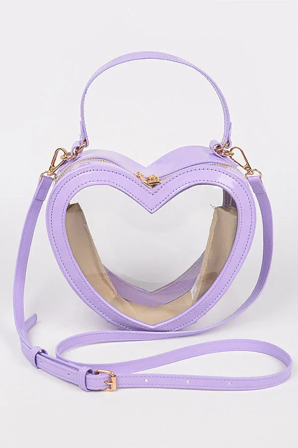 Clear Heart Crossbody Bag