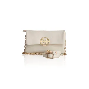 Clelia Mini Leather Shoulder Bag - Cream
