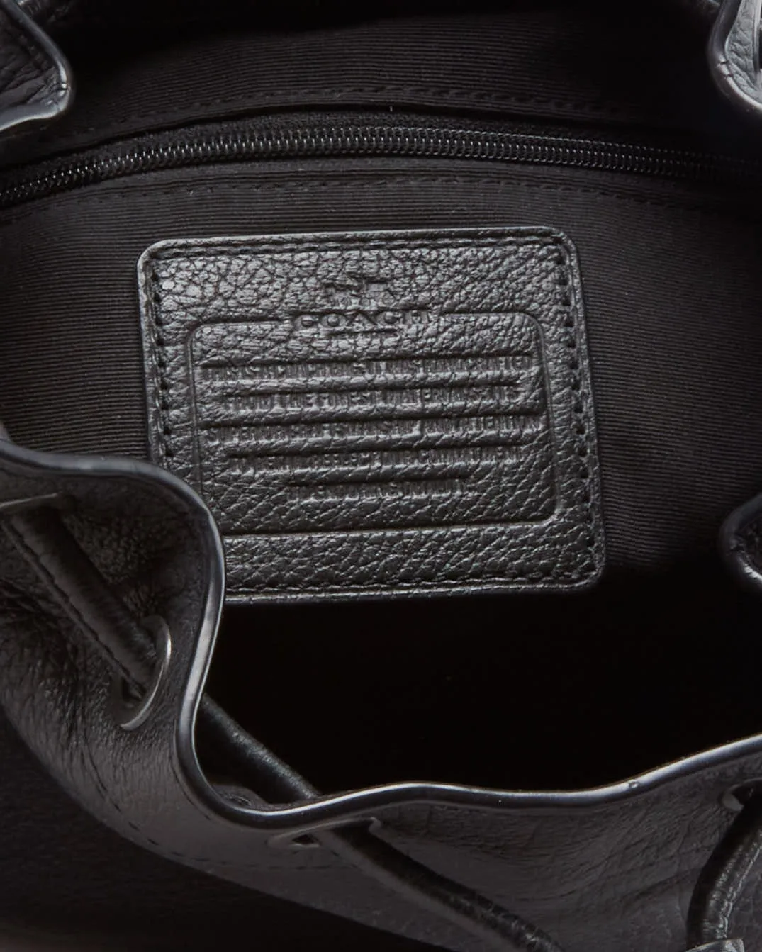 Coach Black Leather Bucket Shoulder Bag