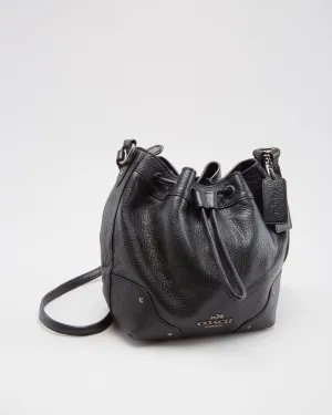Coach Black Leather Bucket Shoulder Bag