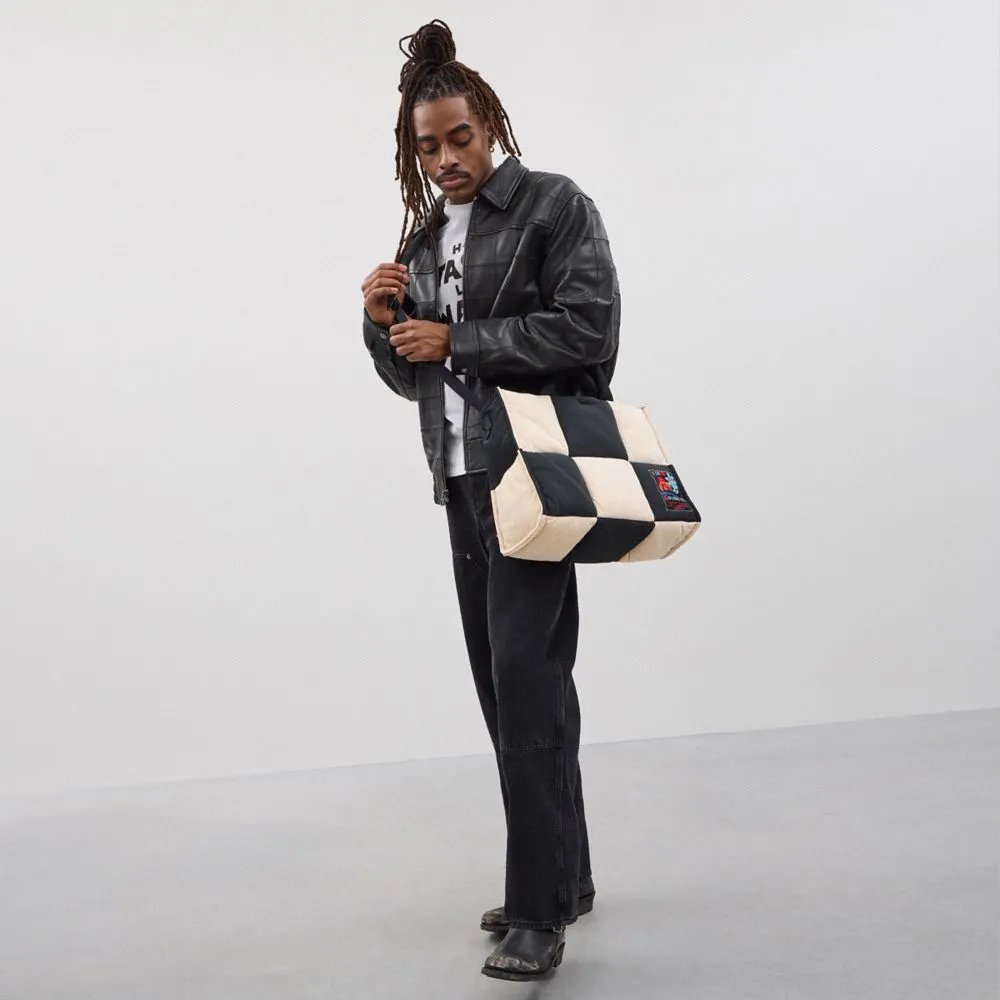 Coachtopia Loop Tote In Recycled Polyester With Checkerboard Quilting