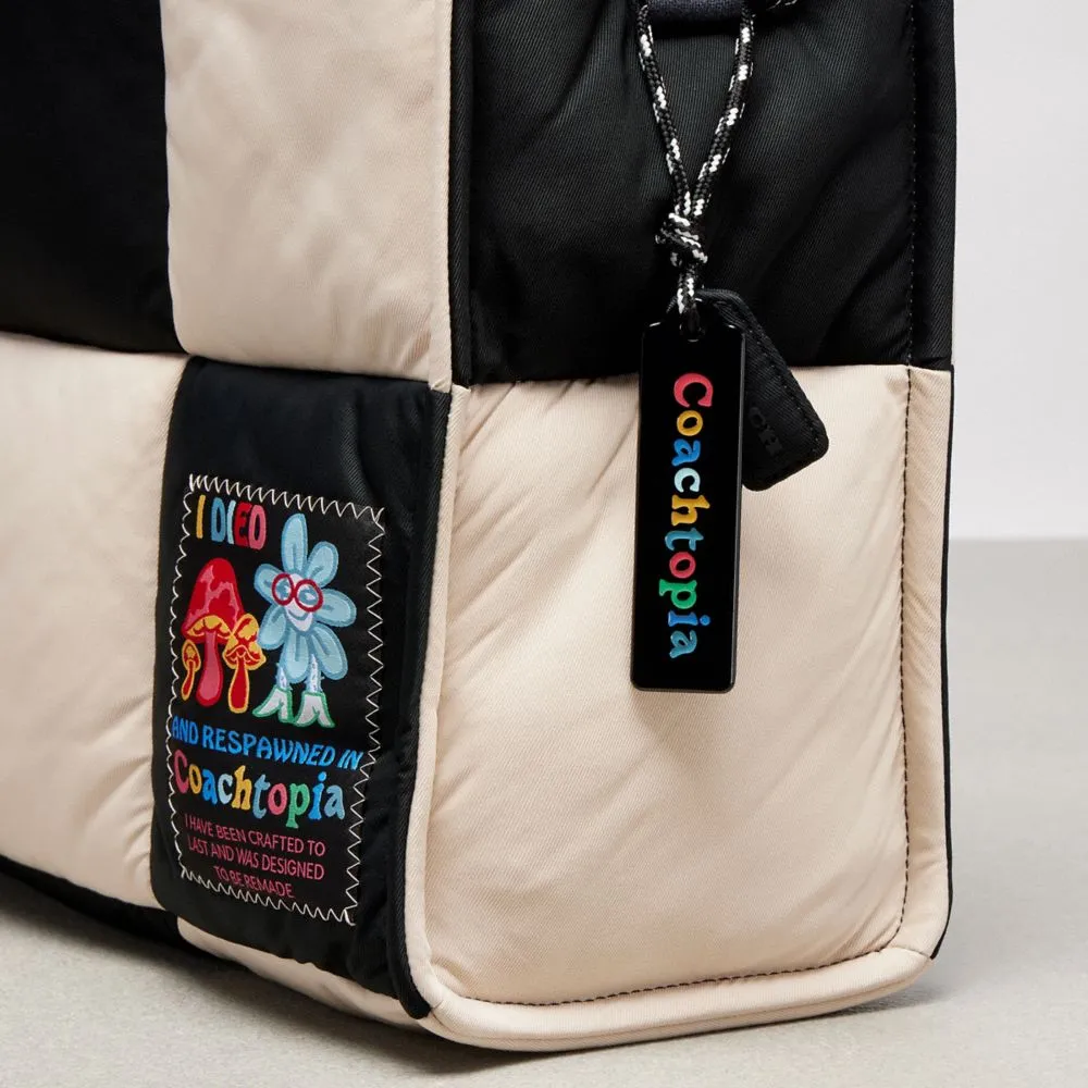 Coachtopia Loop Tote In Recycled Polyester With Checkerboard Quilting