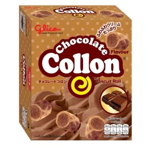 Collon Biscuit Roll Chocolate Flavour 54g x 10 (1 box)  by Glico