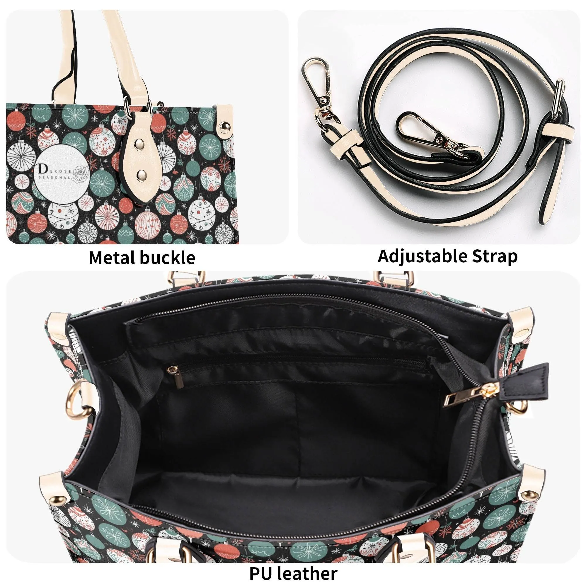 Colorful Ornament Luxury Women Leather Handbag (3 sizes)