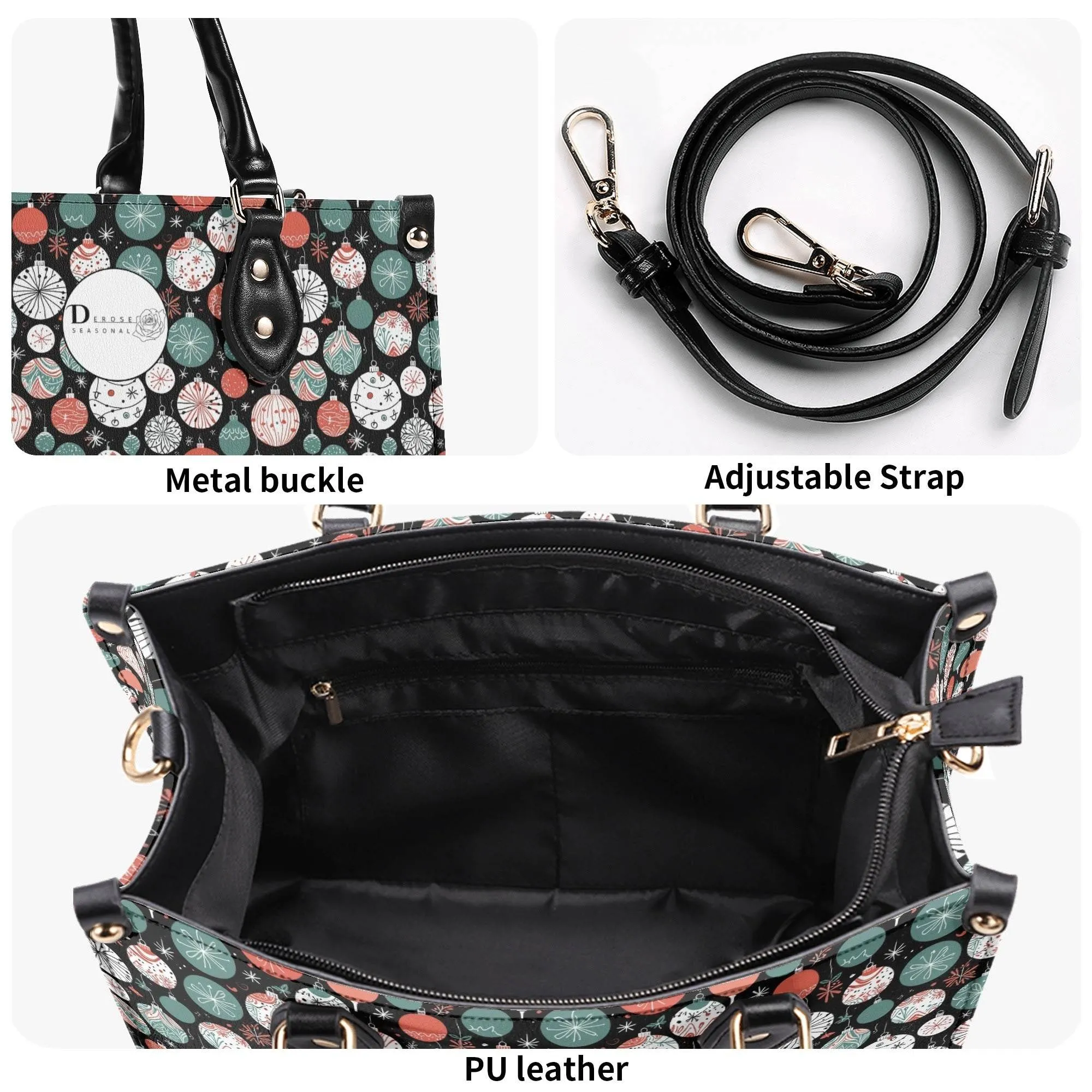 Colorful Ornament Luxury Women Leather Handbag (3 sizes)