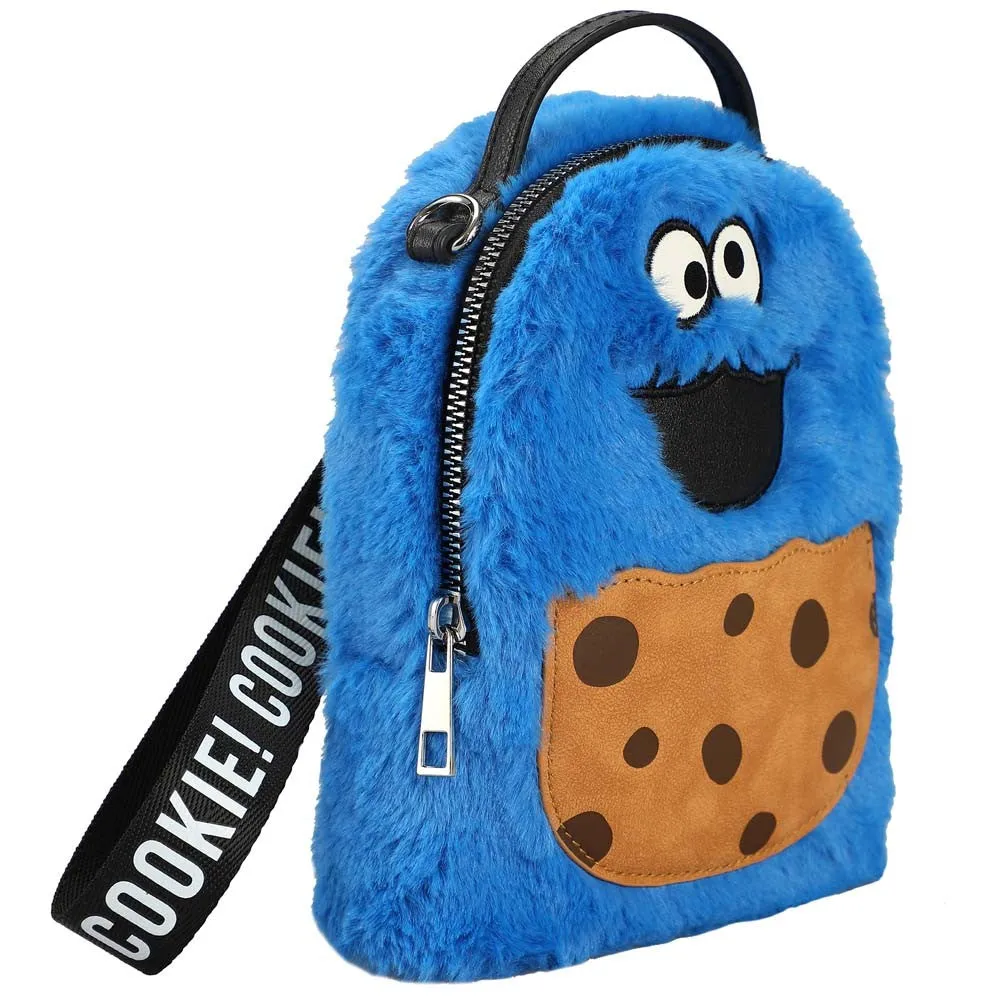 Cookie Monsters Sesame Street Fuzzy Wristlet Purse