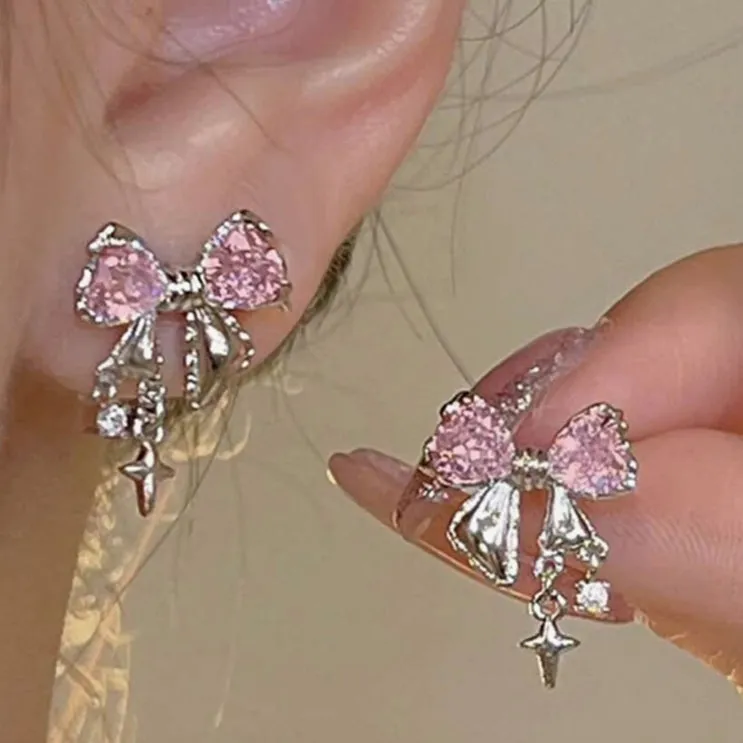 Coquette Crystal Bowknot Earrings