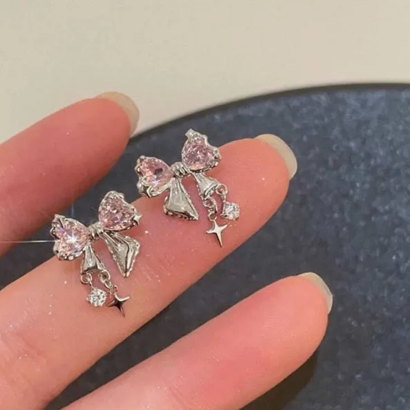 Coquette Crystal Bowknot Earrings
