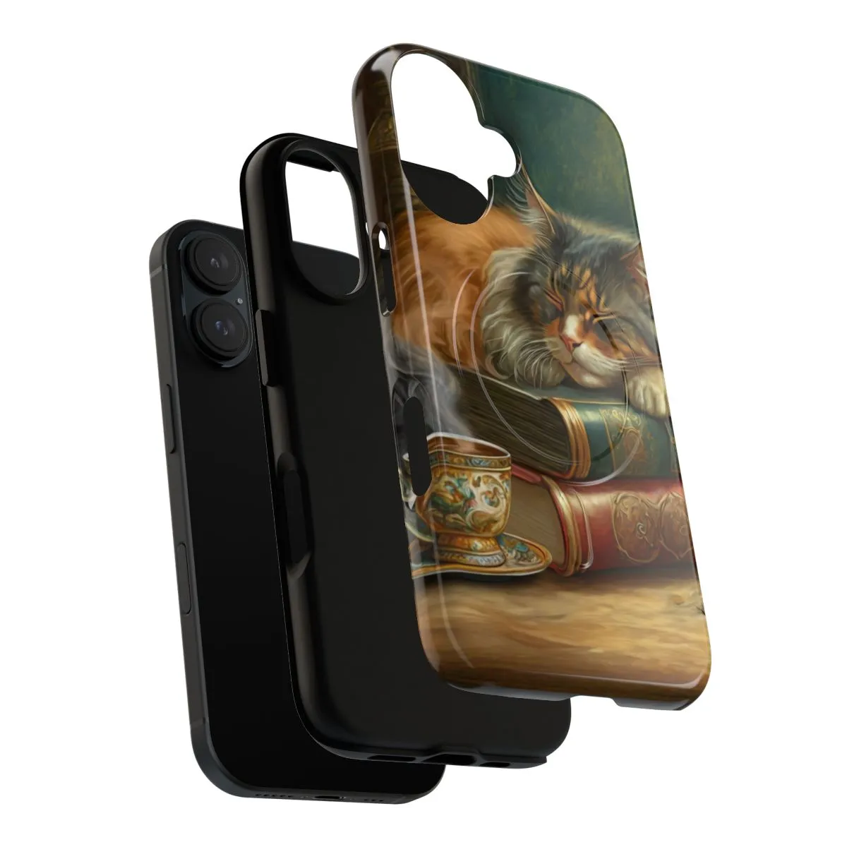 Cozy Bookworm Cat Phone Case